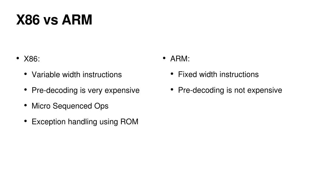 x86 vs arm