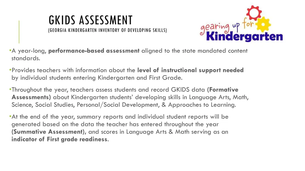 gkids assessment georgia kindergarten inventory