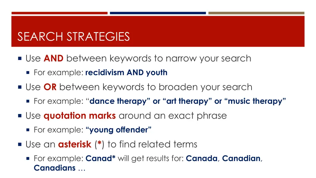 search strategies 1