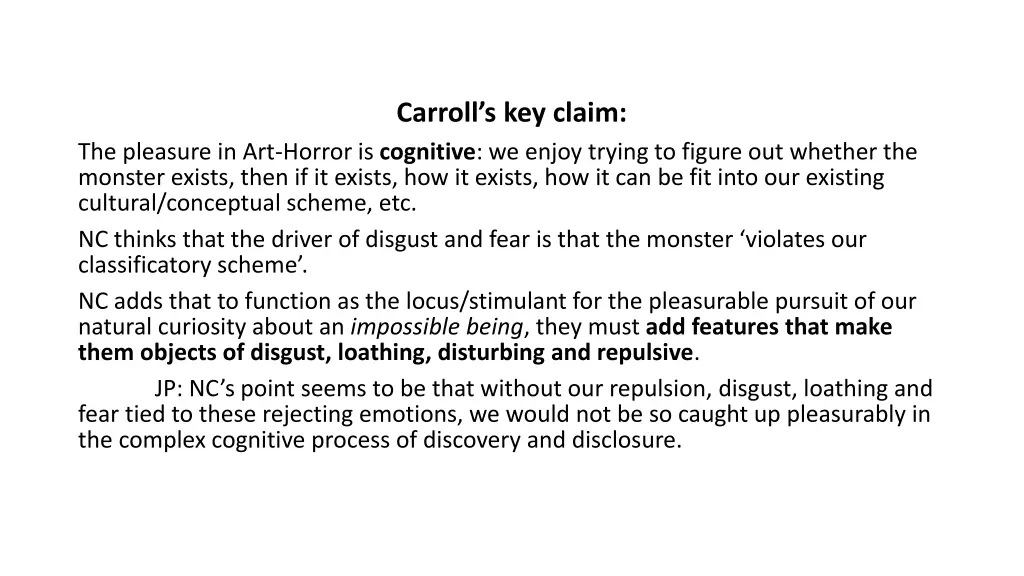 carroll s key claim