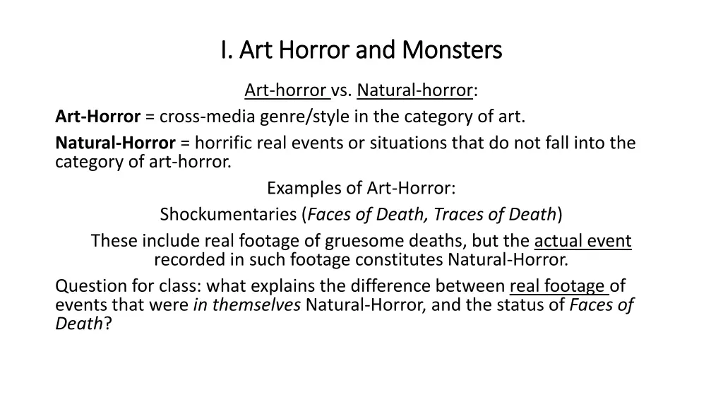 i art horror and monsters i art horror