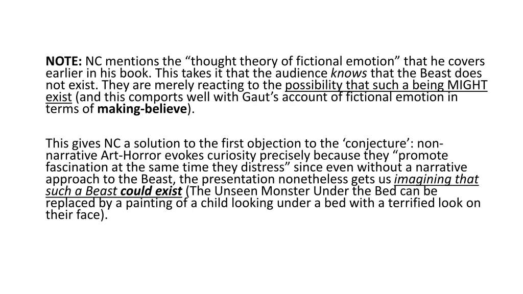 note nc mentions the thought theory of fictional