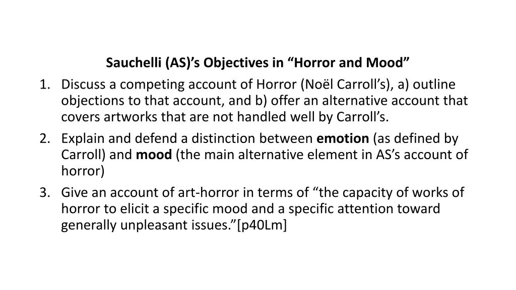 sauchelli as s objectives in horror and mood