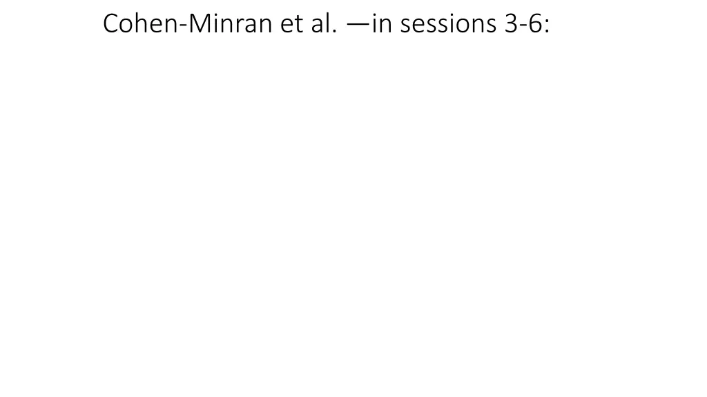 cohen minran et al in sessions 3 6