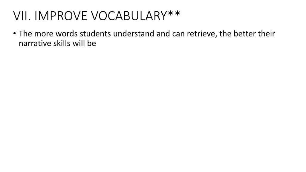 vii improve vocabulary