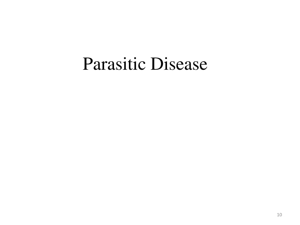 parasitic disease