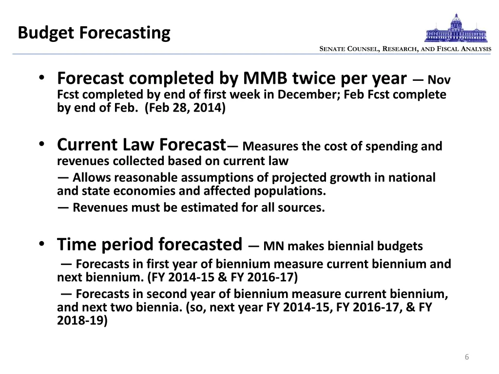 budget forecasting