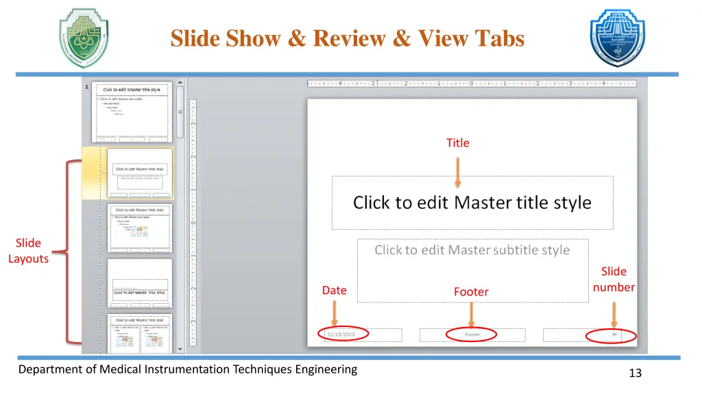 slide show review view tabs 11