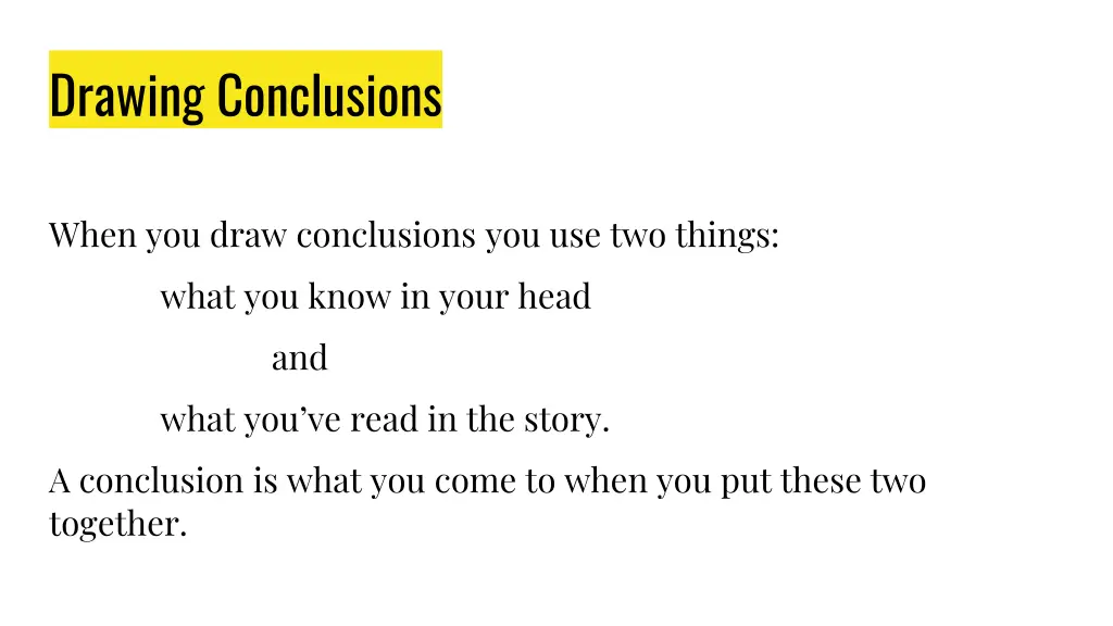 drawing conclusions 1
