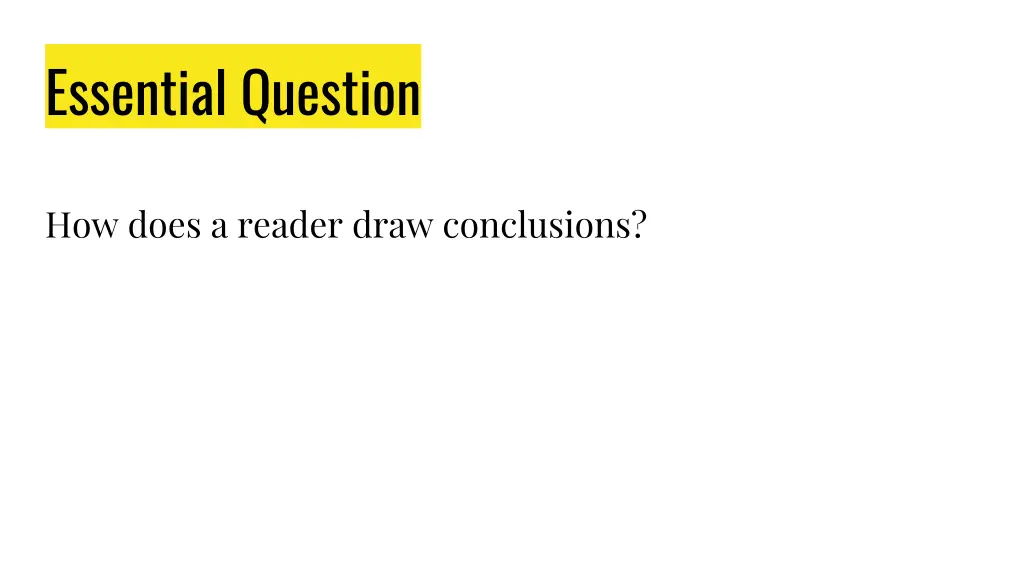 essential question