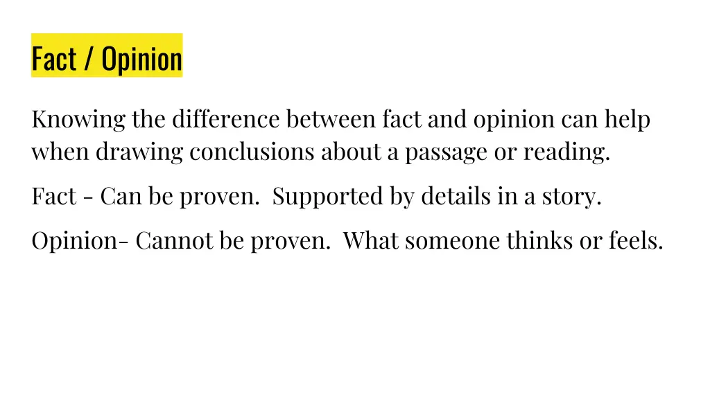 fact opinion