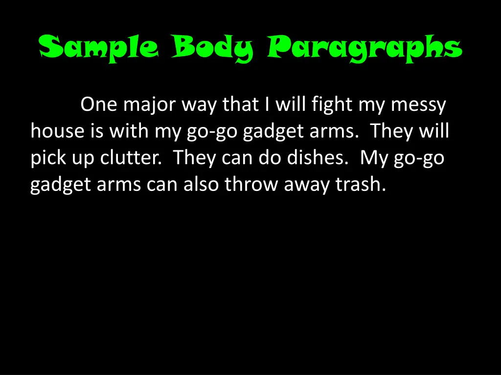 sample body paragraphs 1