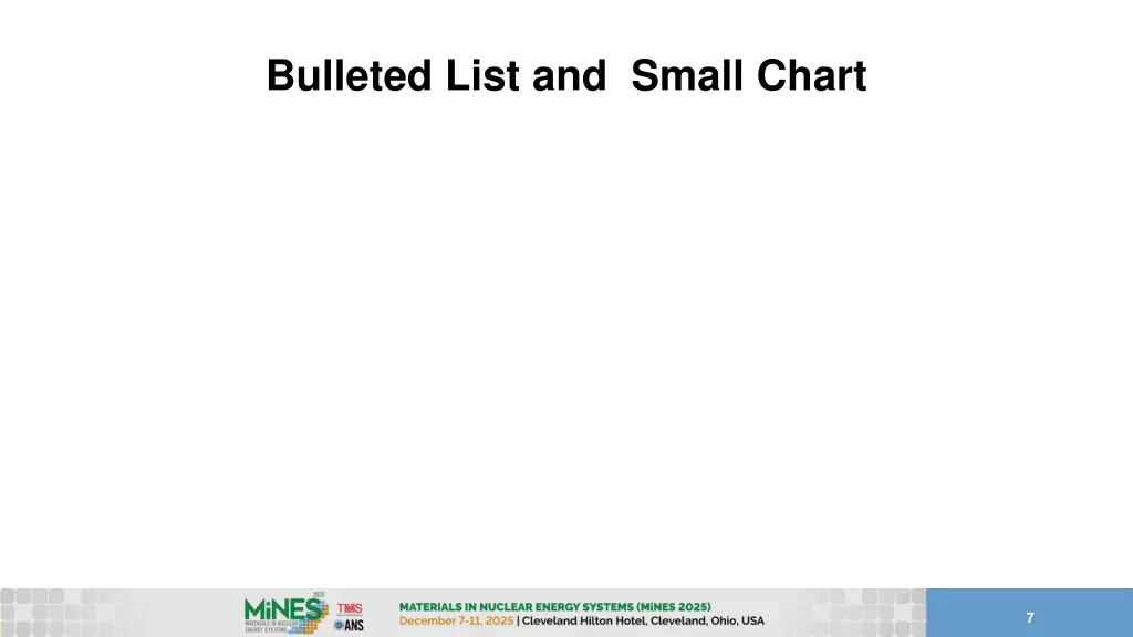 bulleted list and small chart