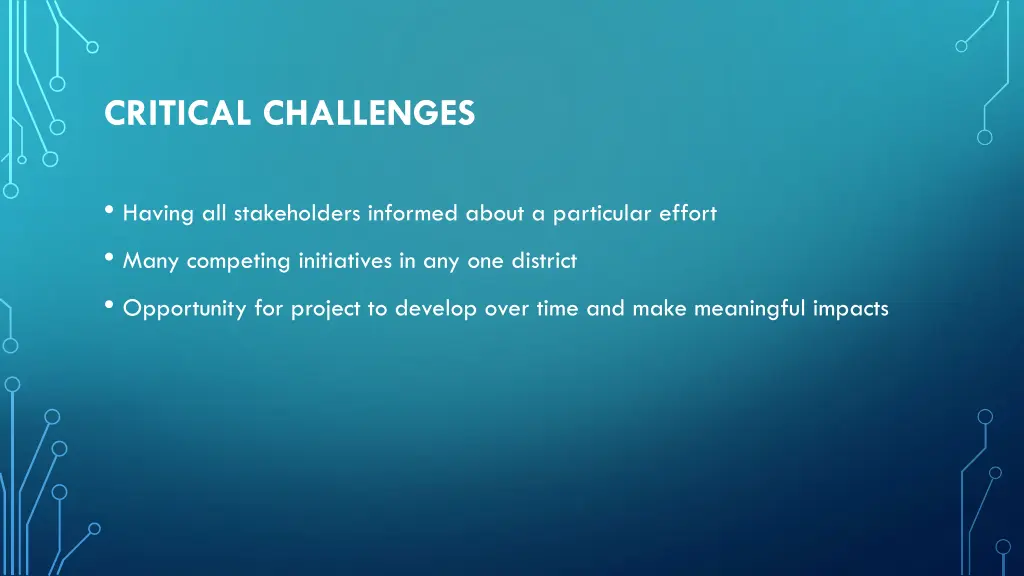 critical challenges
