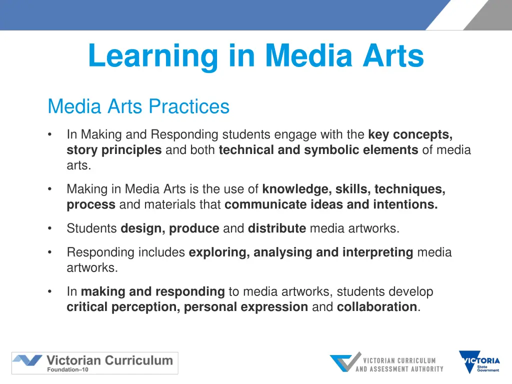 learning in media arts
