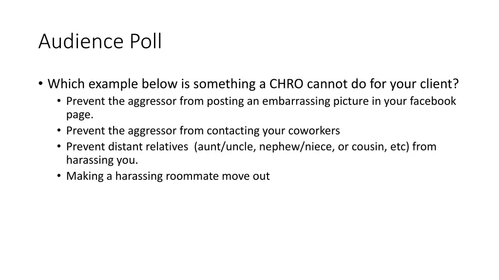 audience poll