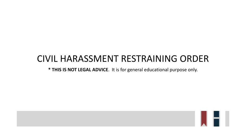 civil harassment restraining order