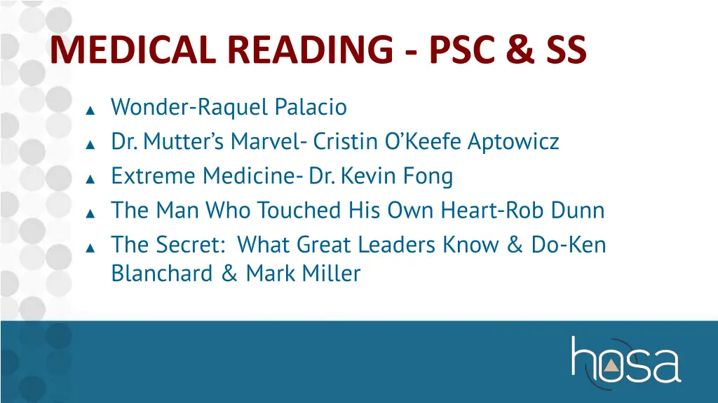 medical reading psc ss