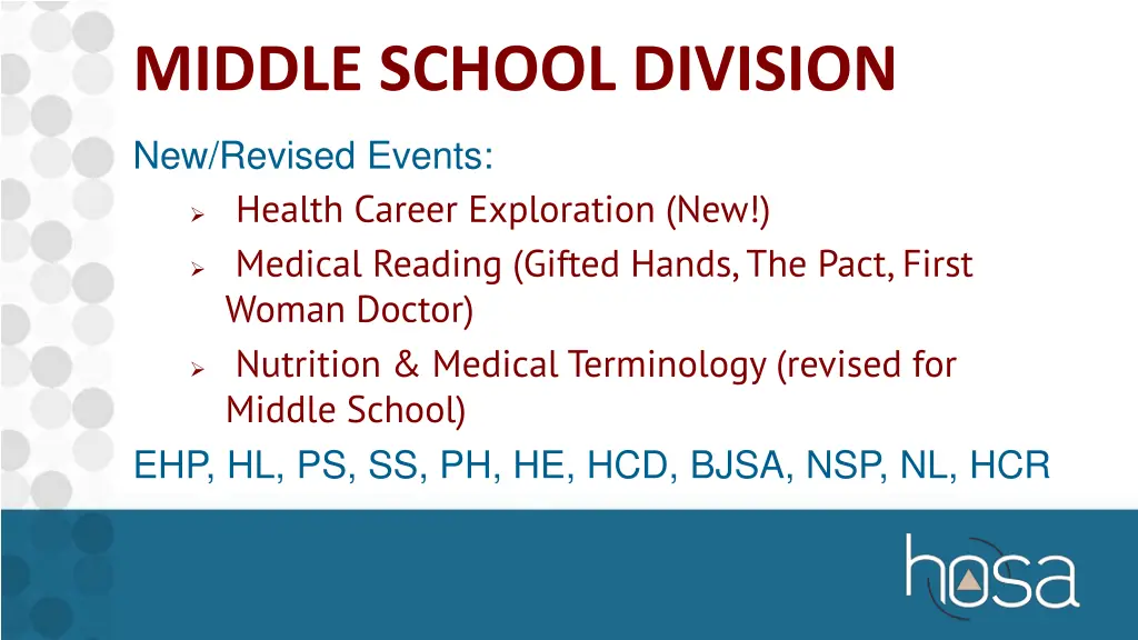 middle school division
