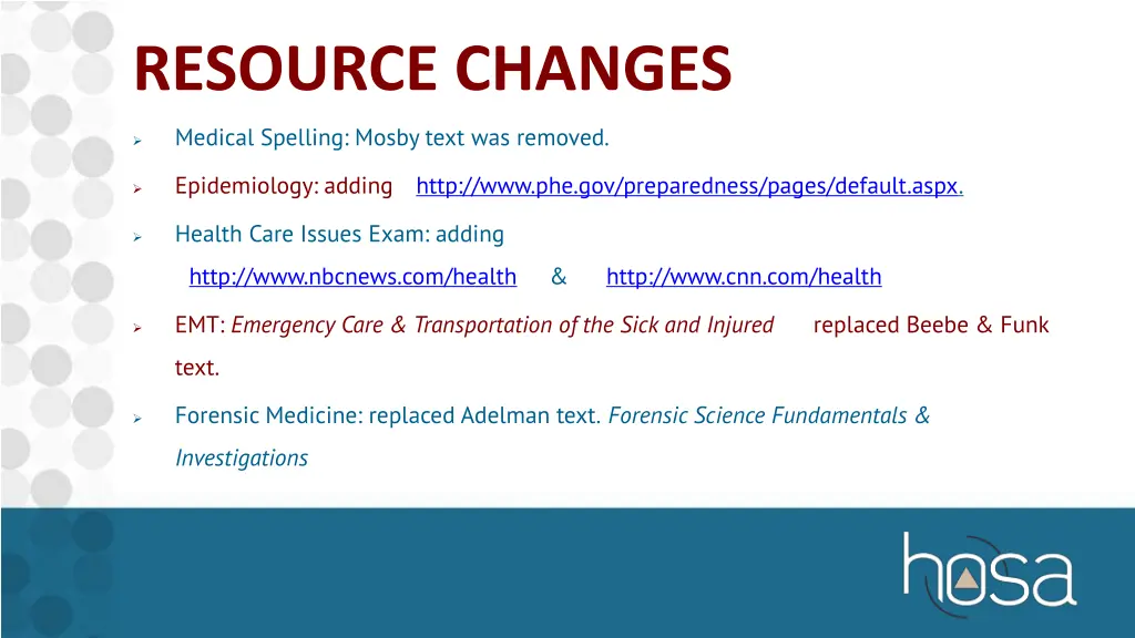 resource changes