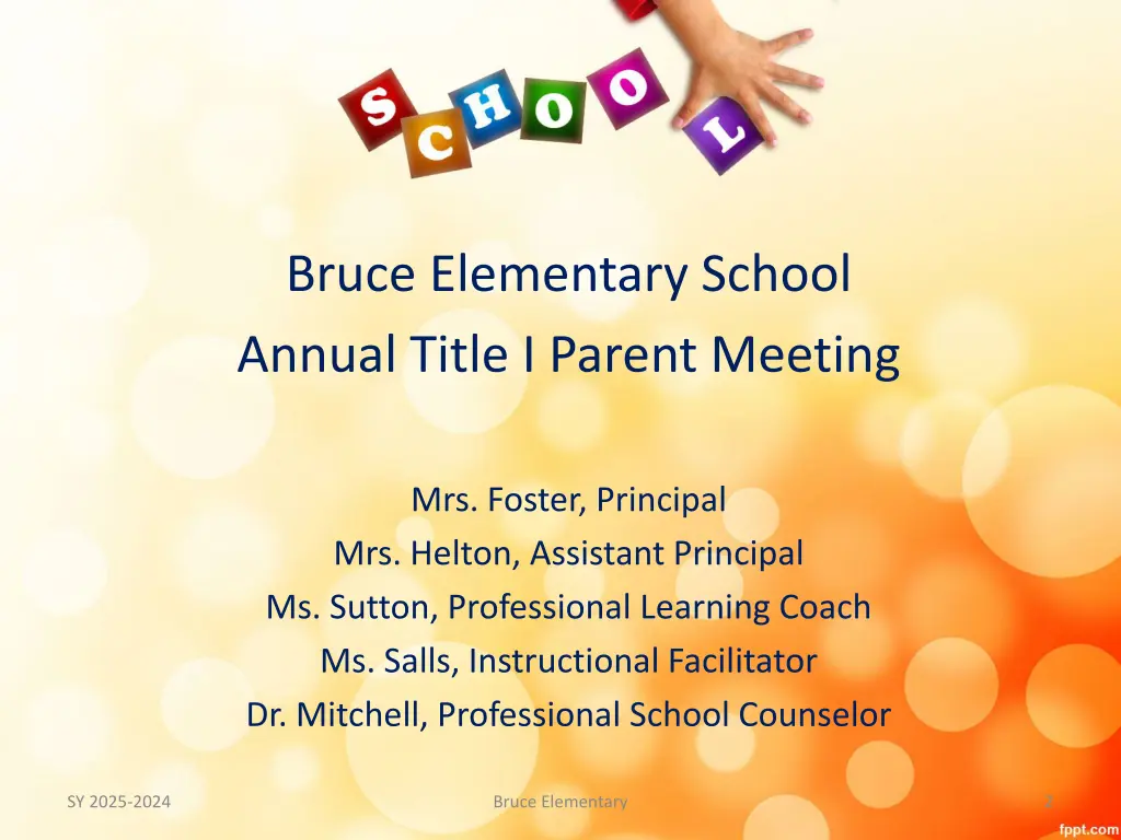 bruce elementary school annual title i parent
