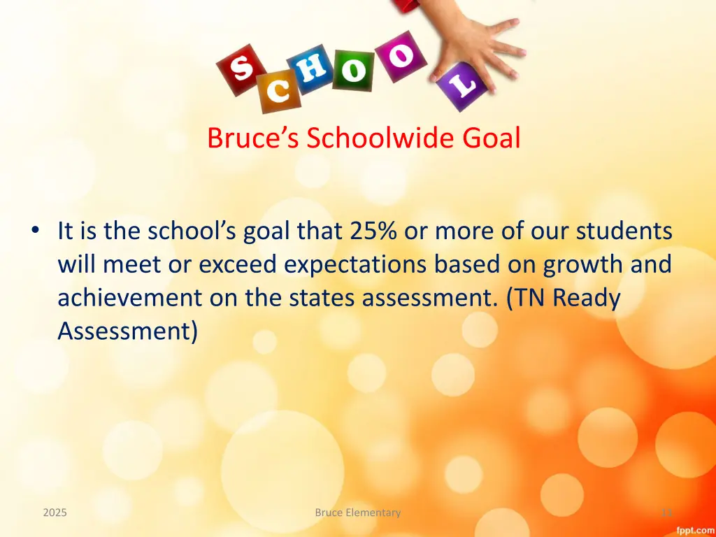 bruce s schoolwide goal
