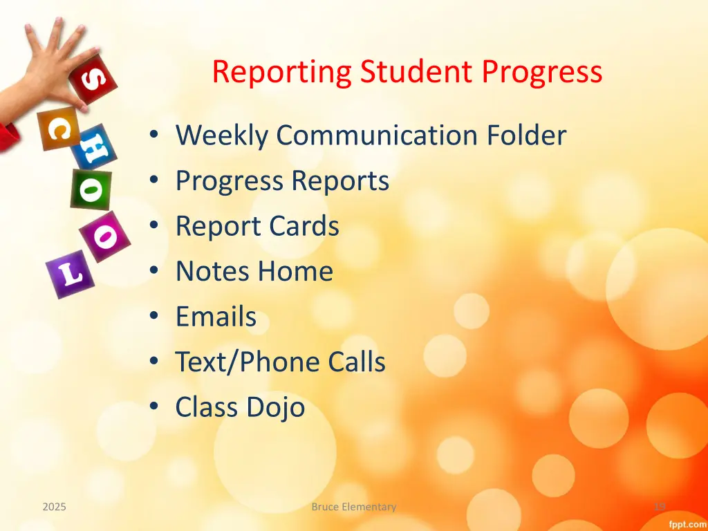 reporting student progress