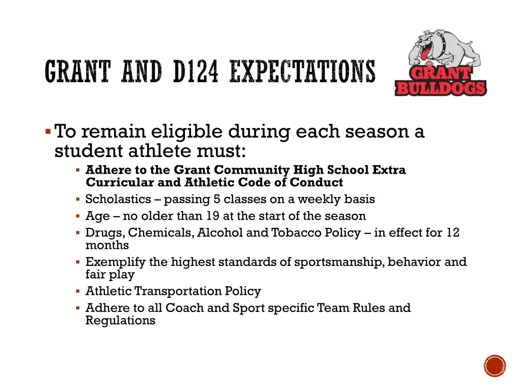 grant and d124 expectations 1