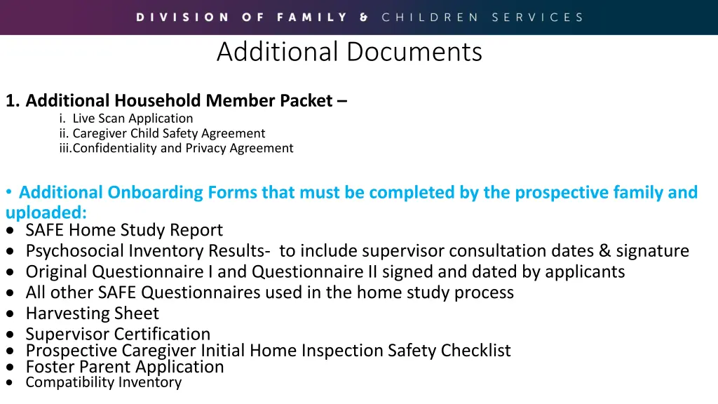 additional documents