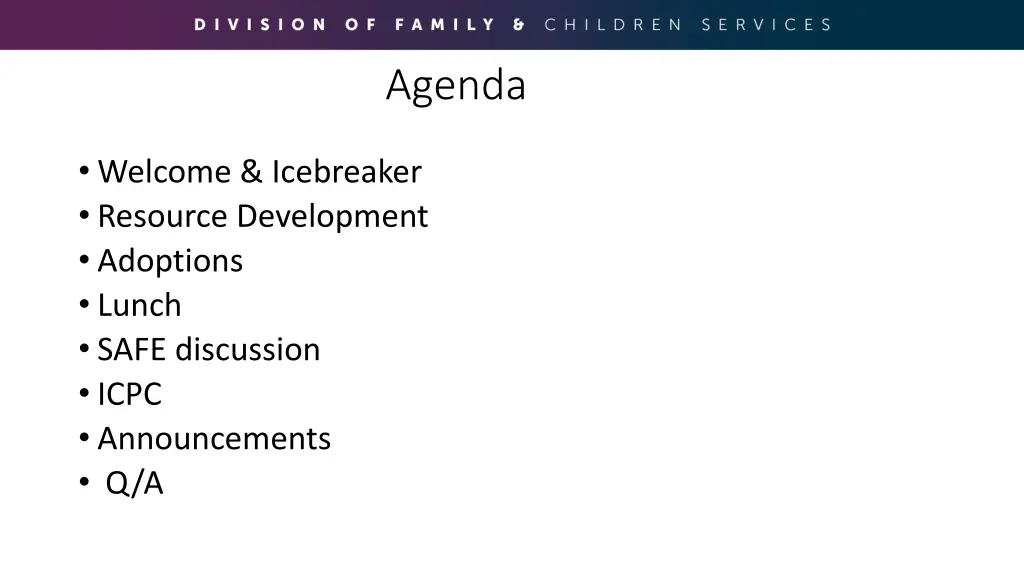 agenda
