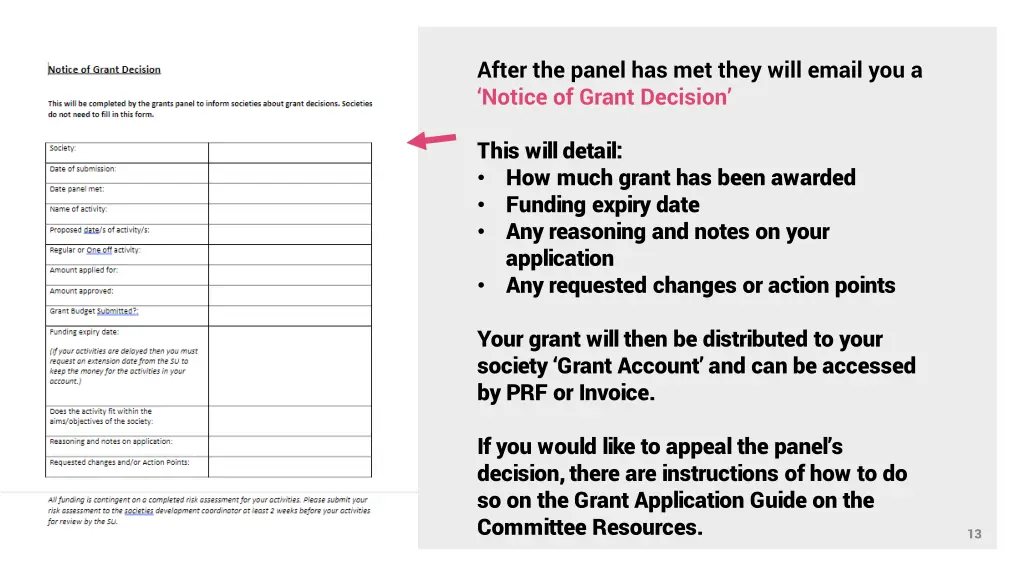 after the panel has met they will email