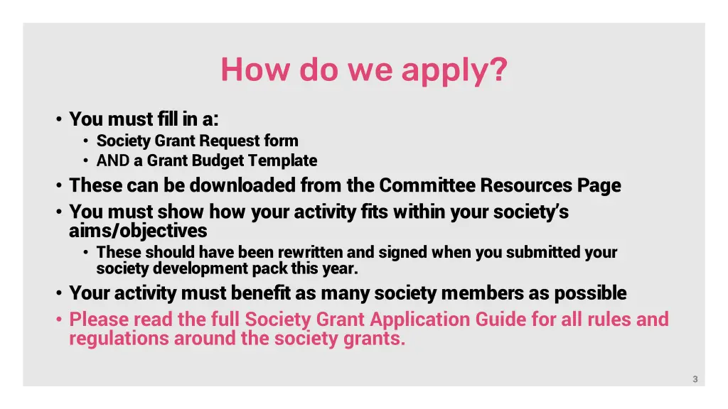 how do we apply