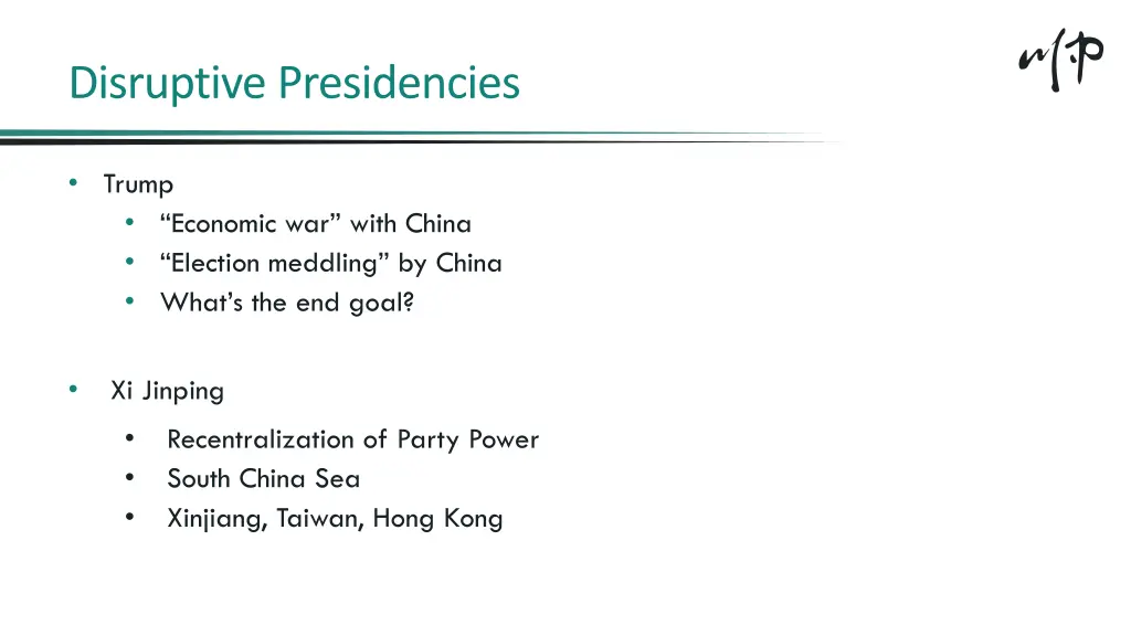 disruptive presidencies