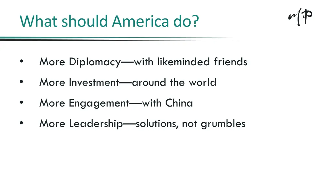 what should america do