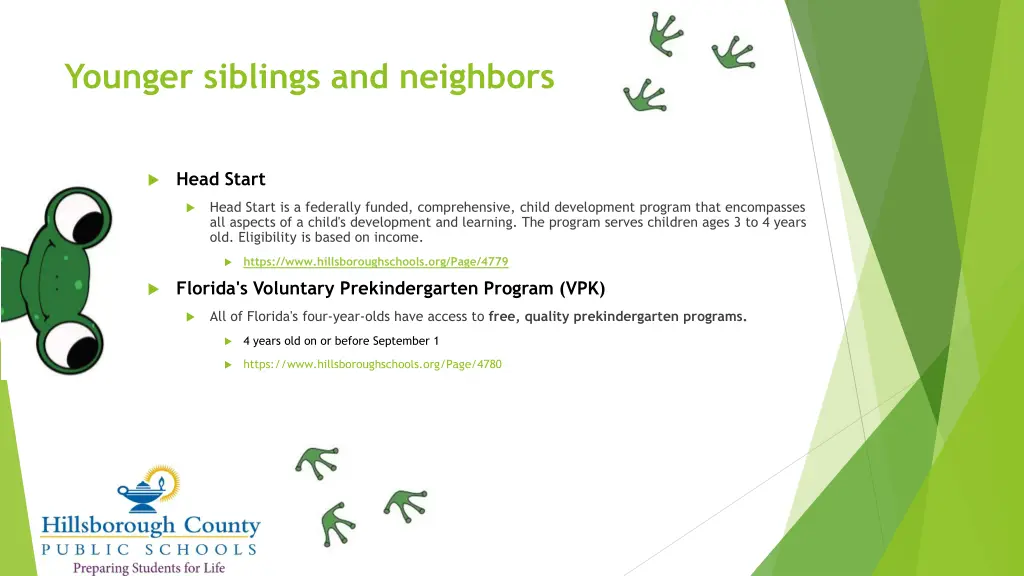 younger siblings and neighbors