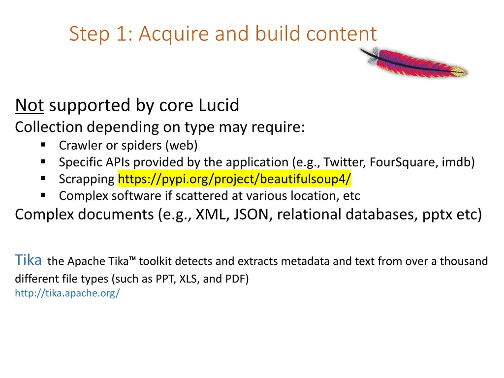 step 1 acquire and build content