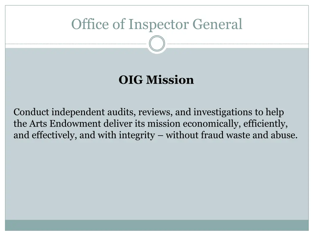 office of inspector general 1