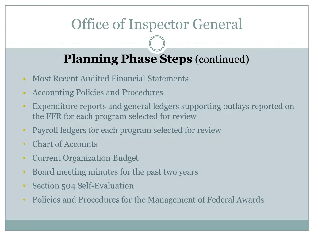 office of inspector general 7