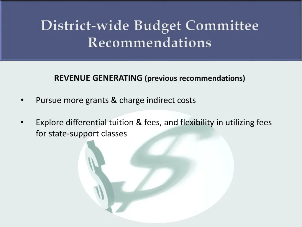 district wide budget committee recommendations 5
