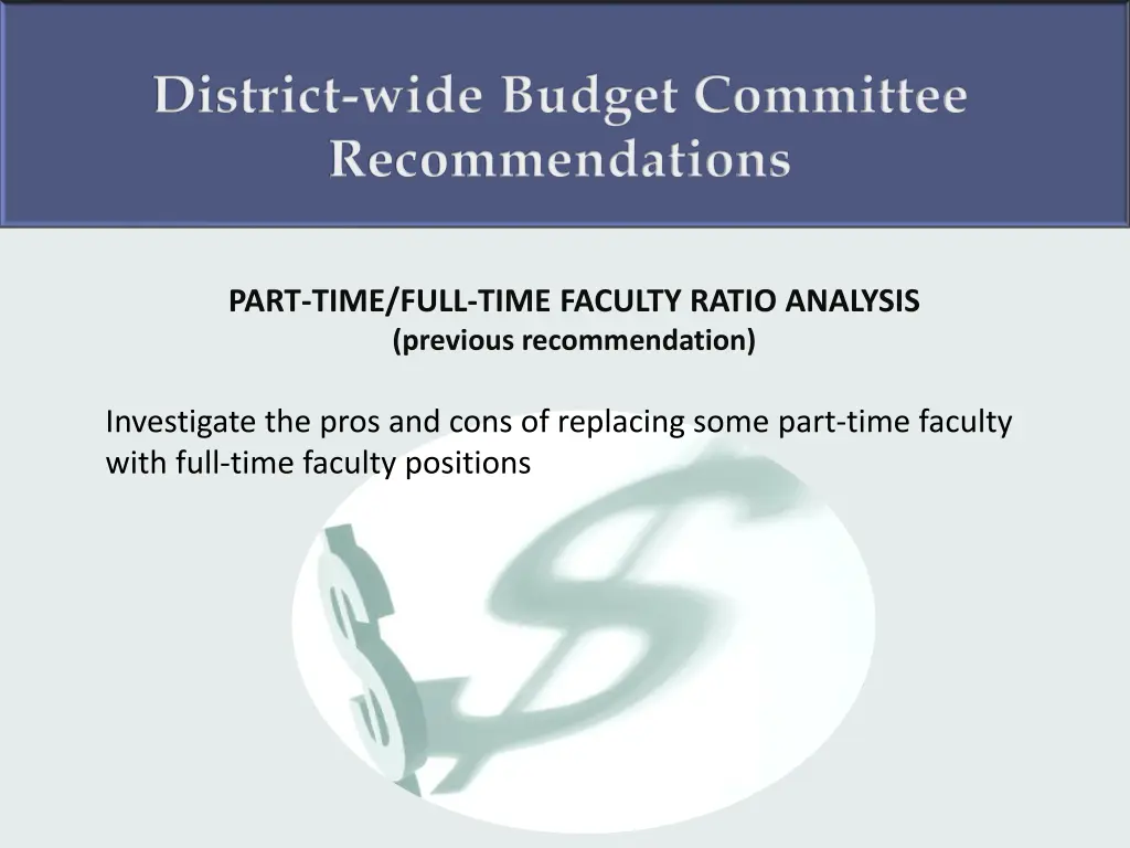 district wide budget committee recommendations 6