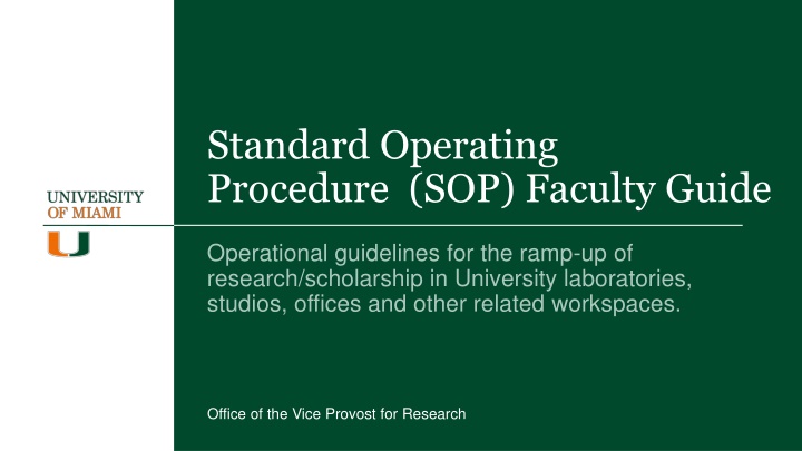standard operating procedure sop faculty guide