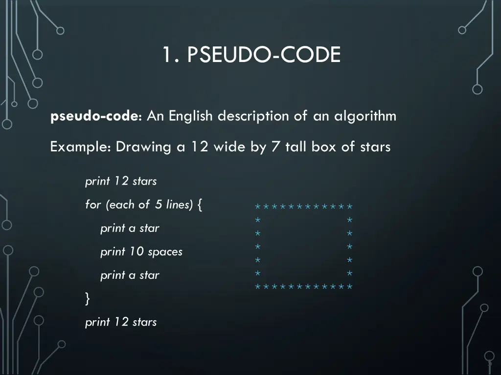 1 pseudo code