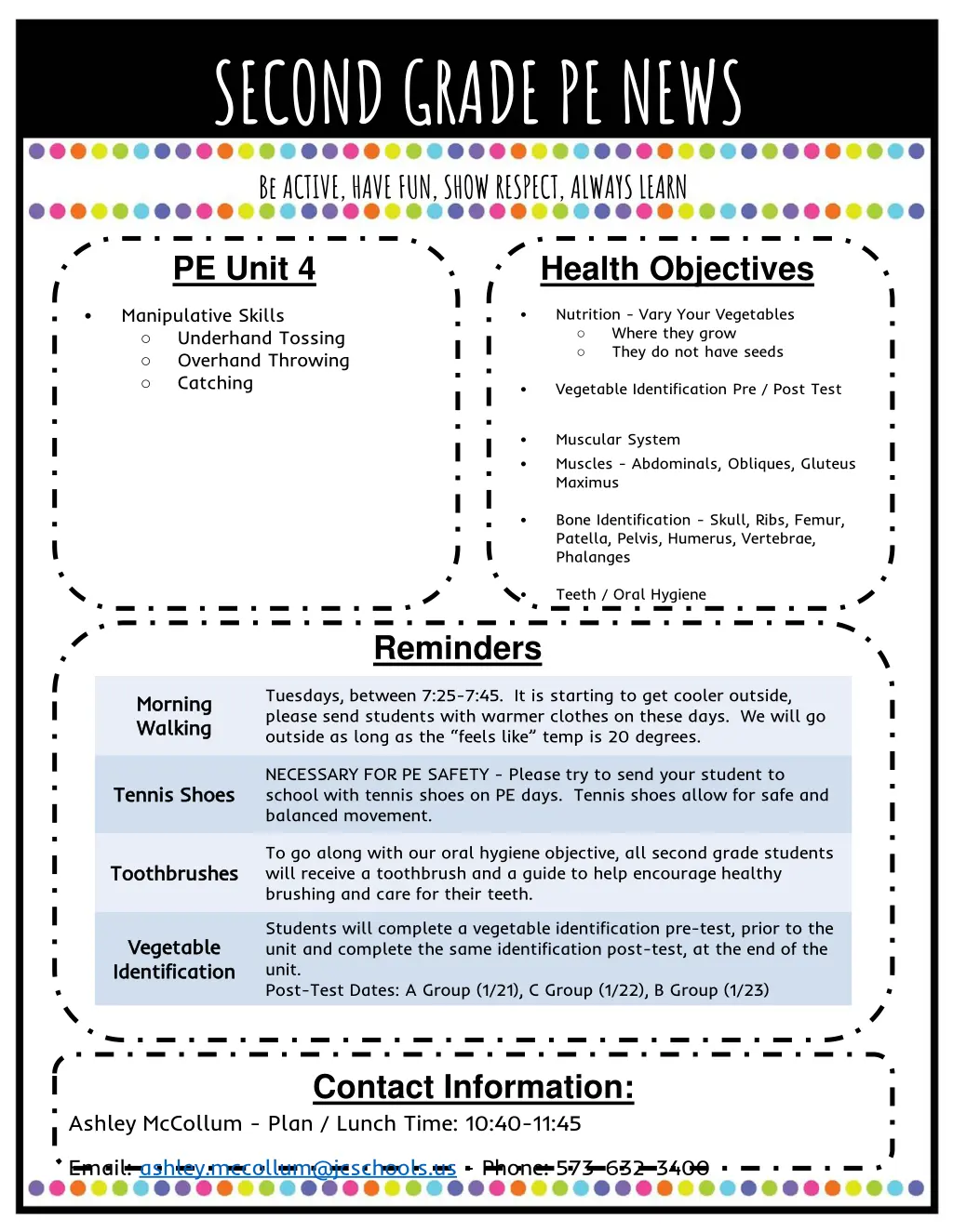 second grade pe news