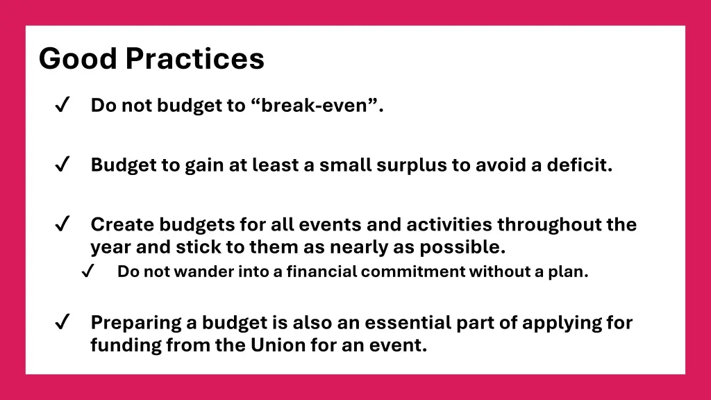 good practices