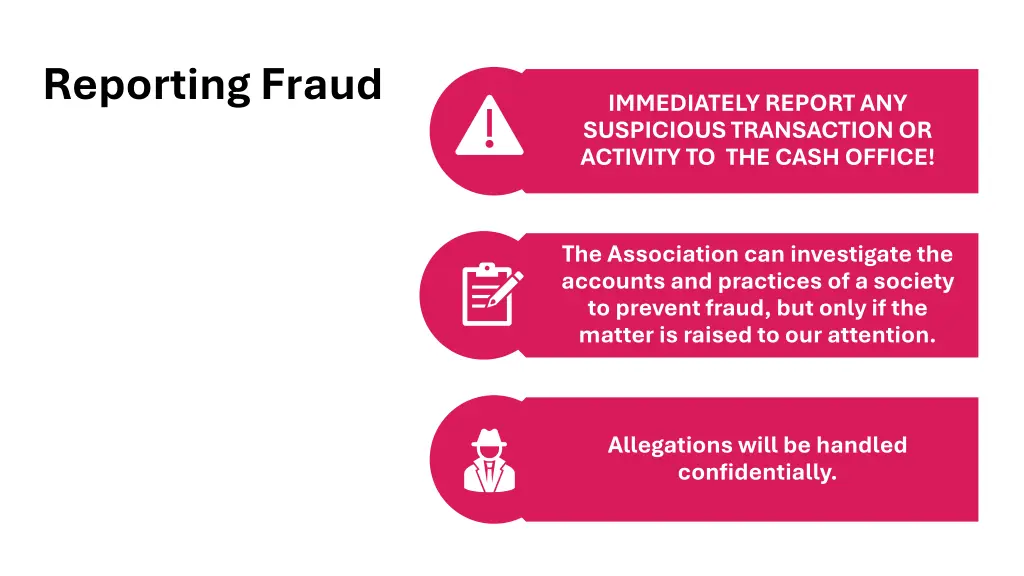 reporting fraud