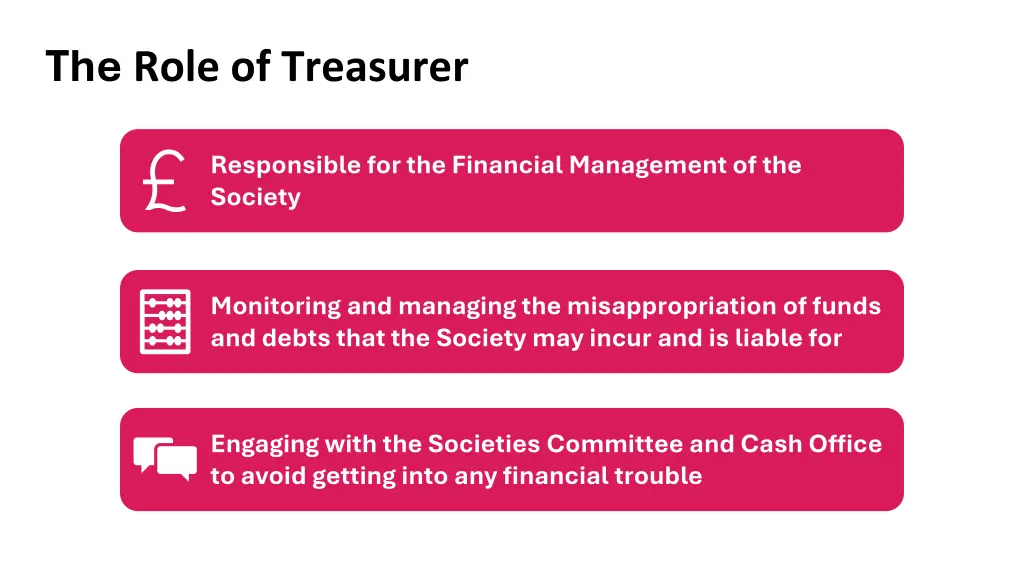 the role of treasurer