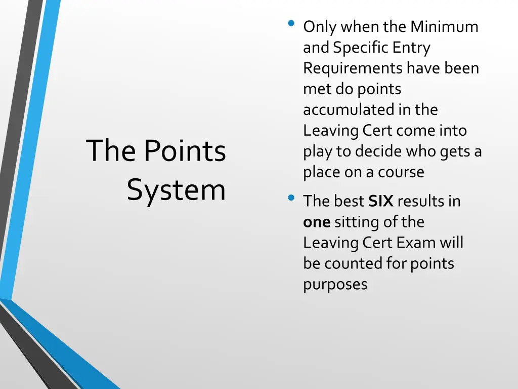 only when the minimum and specific entry