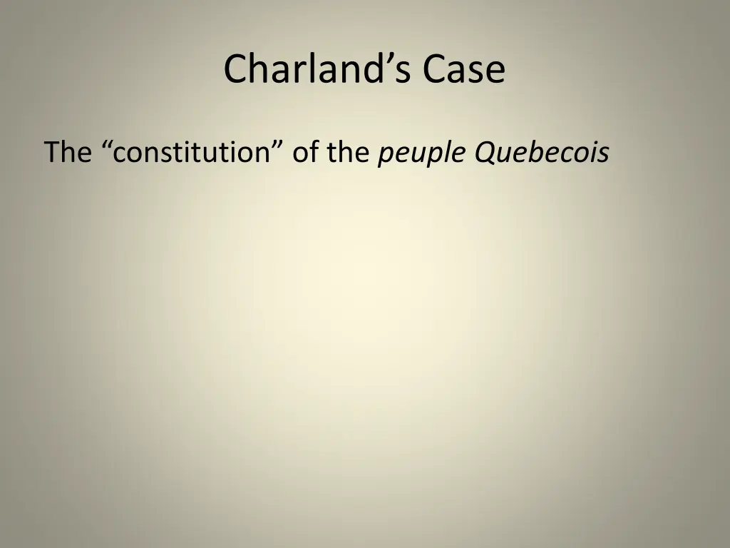 charland s case 1