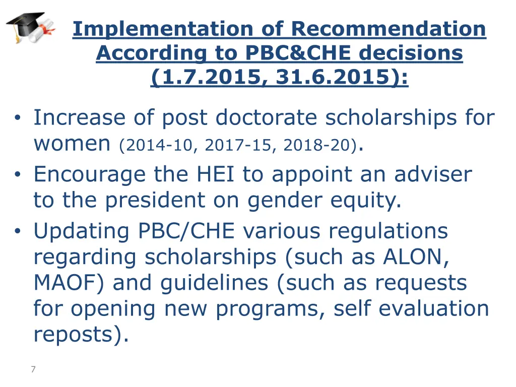 implementation of recommendation according