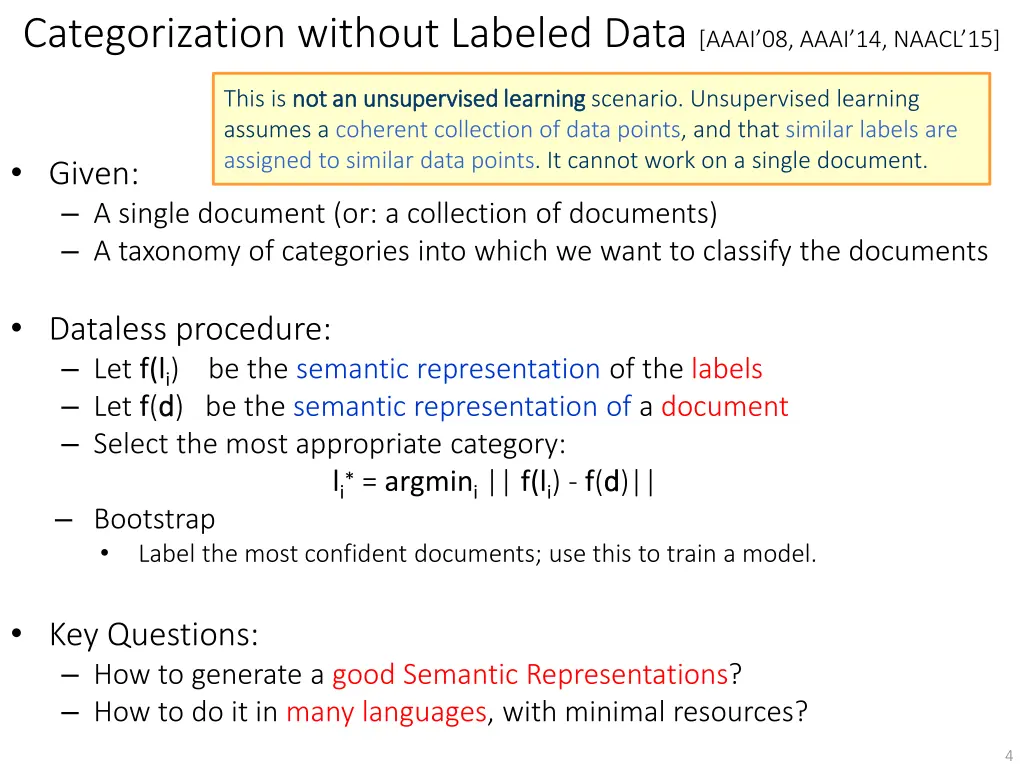 categorization without labeled data aaai 08 aaai